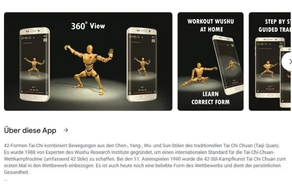 Screenshot der Tai-Chi-App "Tai Chi Trainer"